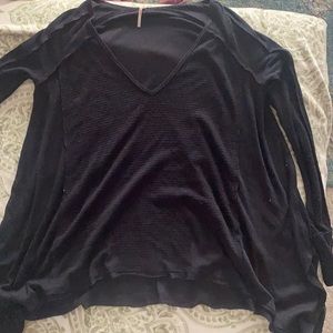 Free people black long sleeve